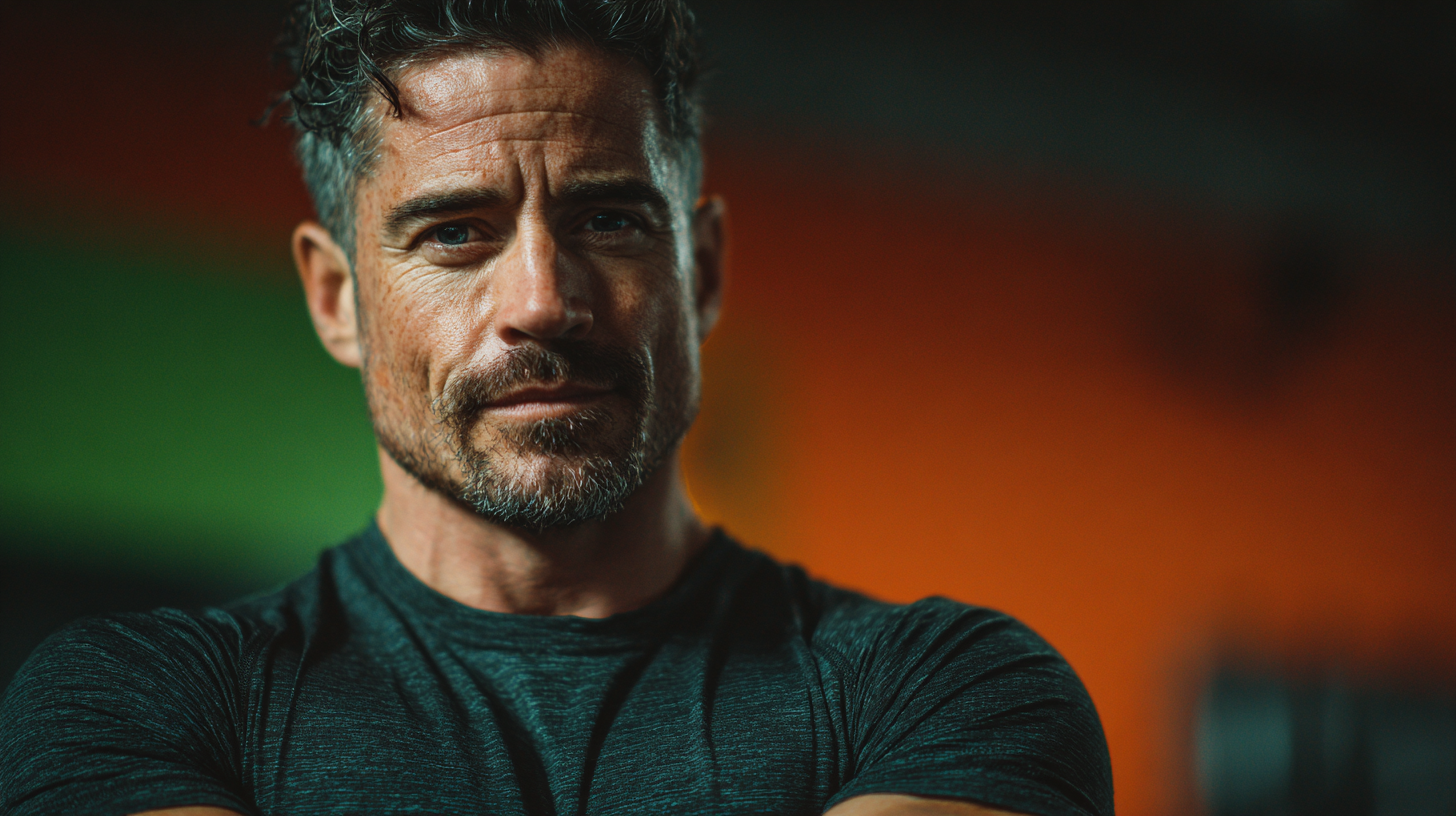 Чоловіки середнього віку займаються фізичними вправами